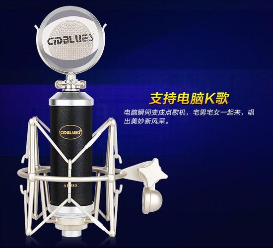 达他网络声力全开 创意达蓝调AK980大振膜电容麦，你的K歌主持新搭档